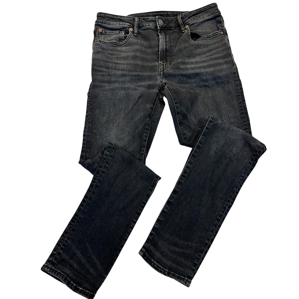 American Eagle Airflex+ Slim Jeans Mens 32x32 Faded Black Denim Pants